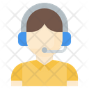 Call Center Agent Customer Support Professions And Jobs Icon
