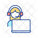 Customer Support Agent Icon