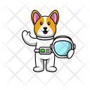Cute Astronaut Dog Icon