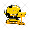 Cute Cat Conductor Profession Icon