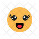 Cute Face Emoji Emoticons Icon