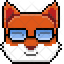 Cute fox  wearing glasses Icon