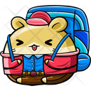 Cute Hamster Traveller Icon