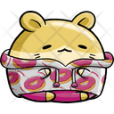 Cute Hamster Wear Winter Outfit  Icon