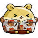 Cute Hamster Wear Winter Outfit  Icon