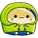 Cute Hamster Wear Winter Outfit  Icon
