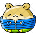 Cute Hamster Wear Winter Outfit  Icon