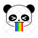Panda Vomitting Rainbow Icon
