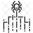 Cyber Attack Spider Web Spyware Icon