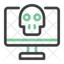 Cyber Attack Virus Skull Icon