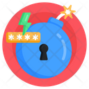 Cyber Attack Cyber Bomb Cyber Threat Icon