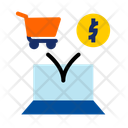 Cyber Lundi Shopping En Ligne Icône