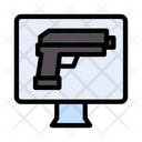 Cybercrime Hacking Monitor Icon