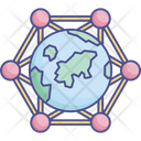 Cyberspace Global Connections Global Network Icon