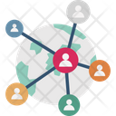 Cyberspace Global Connections Global Network Icon