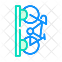 Bicycle Parking Color Icon