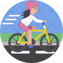 Sports Cycling Woman Icon