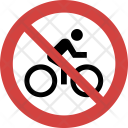 Cycling not allowed  Icon