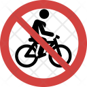 Cycling not allowed  Icon