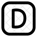 D Letter Alphabet Rudiment Icon