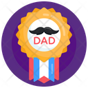 Ribbon Badge Dad Badge Dad Sticker Icon