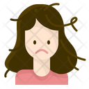 Damage Hair Woman Dry Hair Icon
