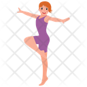 Dance Pose Yoga Pose Flexible Figure Icon