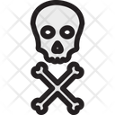 Dangerous Halloween Human Bones Icon