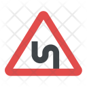 Dangerous Curve Sign Icon