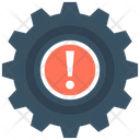 Dashboard Warning Cog Cogwheel Icon