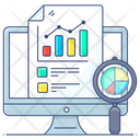Data Inspection Data Analysis Data Evaluating Icon