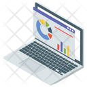 Online Analysis Graphical Presentation Marketing Analysis Icon