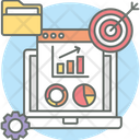 Data Analytics Business Goal Corporate Target Icon