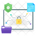 Cloud Code Data Encryption Cloud Hosting Icon