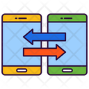 Data Sharing Mobile Dat Data Exchanging Icon