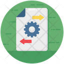 Data Execute Data Convert Work Process Icon