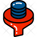 Data Filtering Funnel Storage Icon
