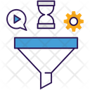 Data Filtration Funnel Analysis Funnel Chart Icon