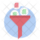 Data Filtration Funnel Icon