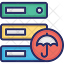 Data Storage With Umbrella Database With Umbrella Hosting With Umbrella Icon