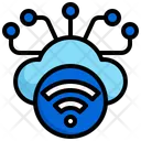 Data Streaming Icon - Download in Colored Outline Style