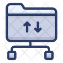 Data Structure Remote Files Folder Network Icon
