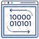 Data Transfer Data Synchronization Binary Code Icon