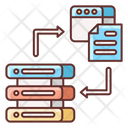 Data Transformation Icon - Download in Colored Outline Style