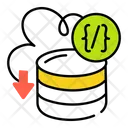 Database Coding Icon - Download in Flat Style