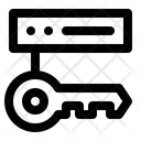 Database Key Lock Database Data Security Icon