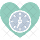 Clock Heart Love Icon
