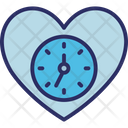Clock Heart Love Icon