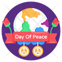 Day Of Peace International Peace Day Peace Day Label Icon