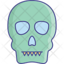 Dead Head Spooky Face Human Skull Icon